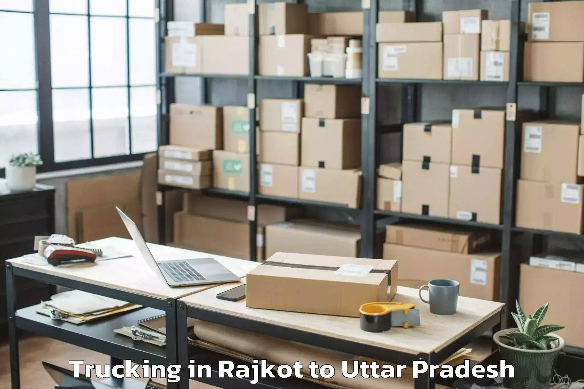 Top Rajkot to Babatpur Trucking Available